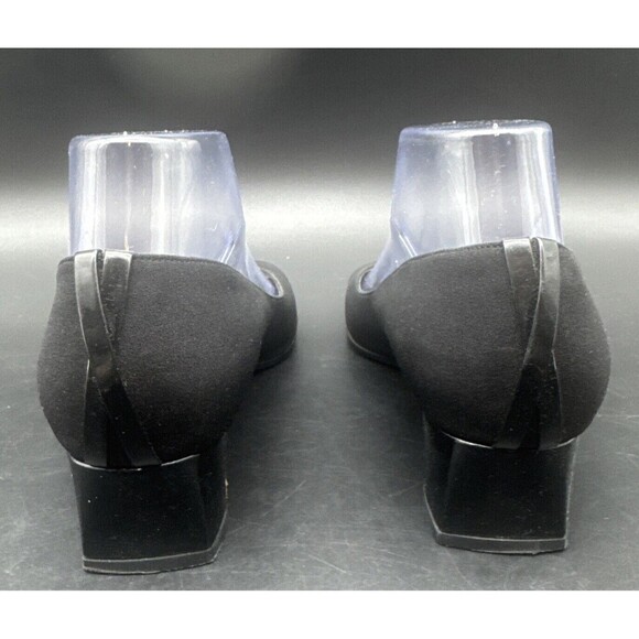 Van Eli Women’s BLACK Slip On Pumps Open Toe Casual Heeled Comfort Sz 8.5 - Picture 3 of 16